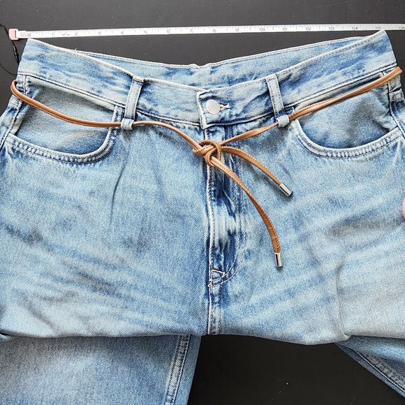 NWT ZARA Loose Wide-leg High-waist Belted Jeans - Picture 12 of 14